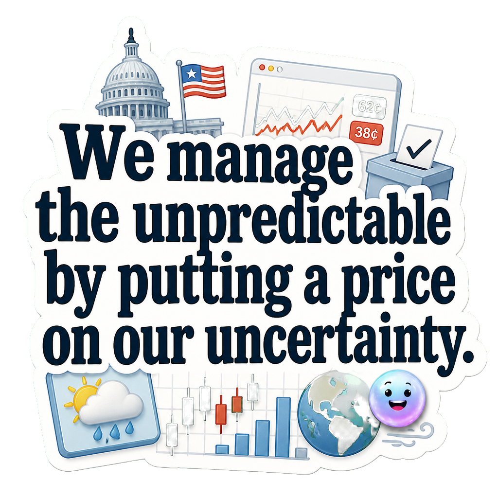We manage the unpredictable by putting a price on our uncertainty.