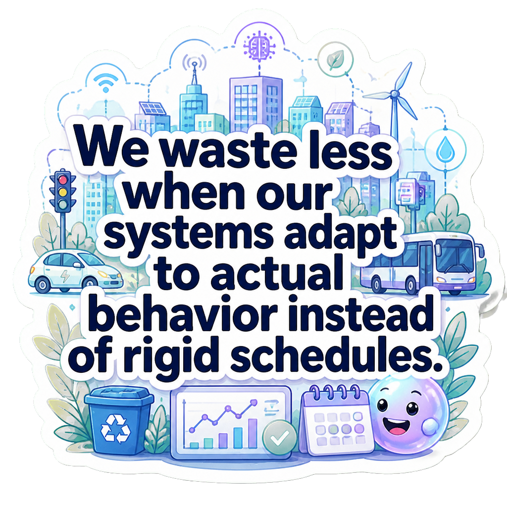 We waste less when our systems adapt to actual behavior instead of rigid schedules.