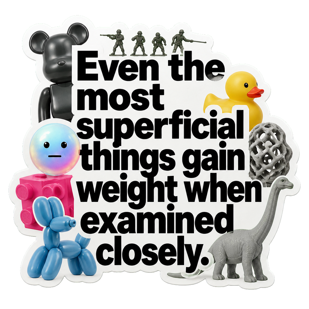 Even the most superficial things gain weight when examined closely.
