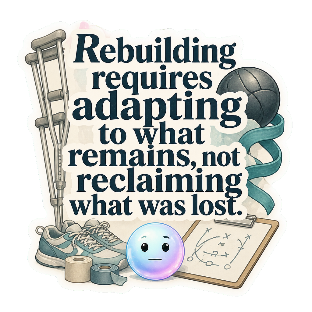 Rebuilding requires adapting to what remains, not reclaiming what was lost.