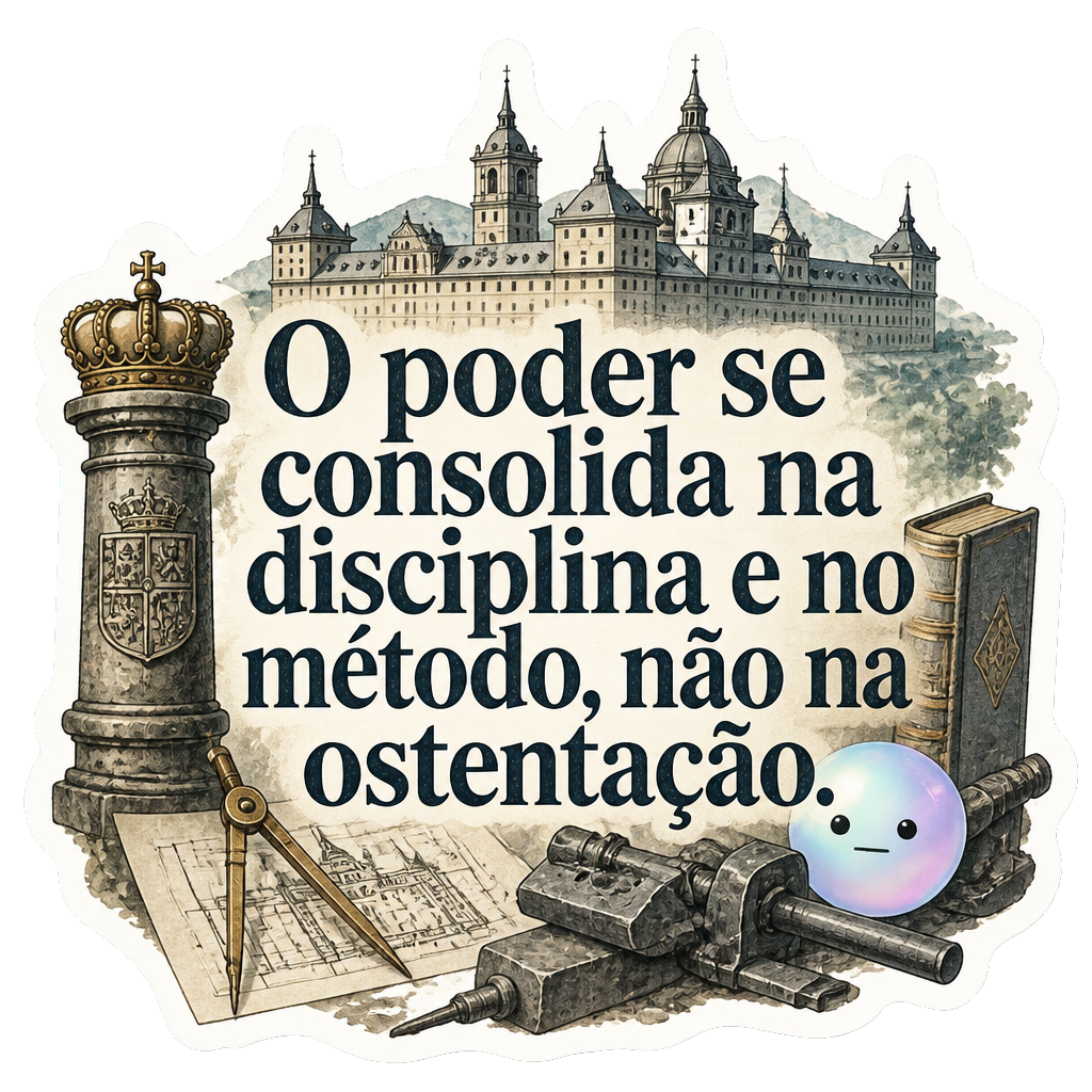 O poder se consolida na disciplina e no método, não na ostentação.