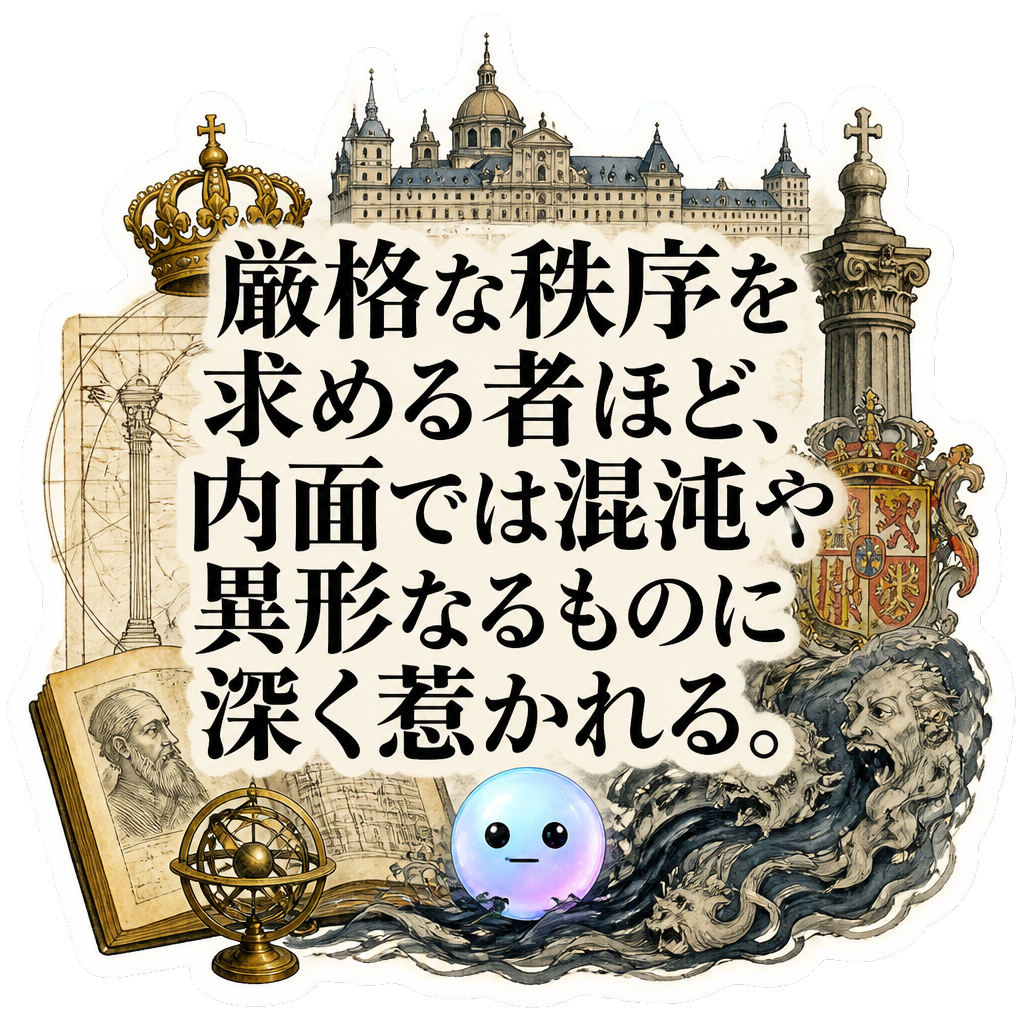 厳格な秩序を求める者ほど、内面では混沌や異形なるものに深く惹かれる。
