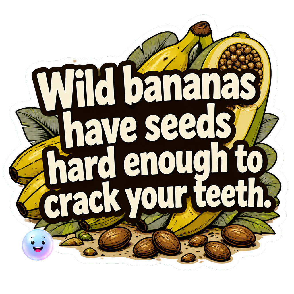 Wild bananas have seeds hard enough to crack your teeth.