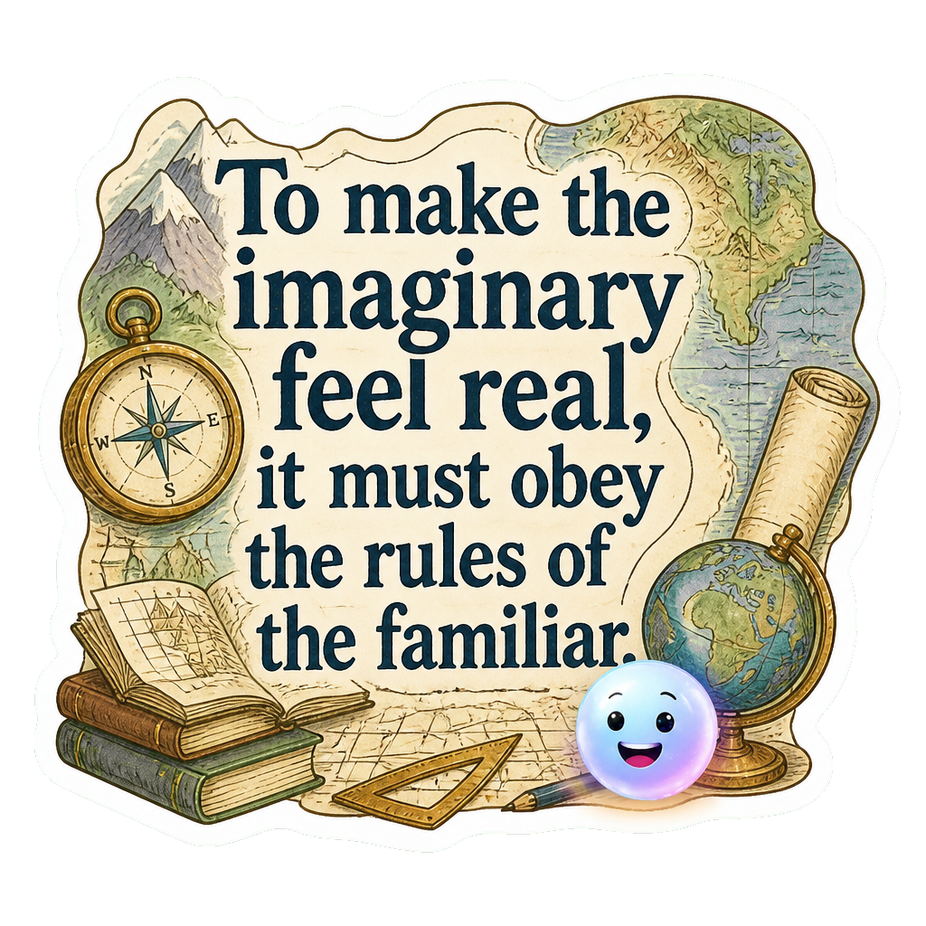 To make the imaginary feel real, it must obey the rules of the familiar.