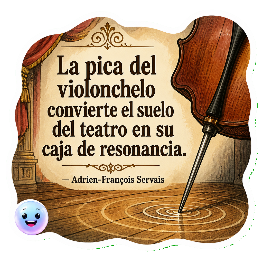 La pica del violonchelo convierte el suelo del teatro en su caja de resonancia.