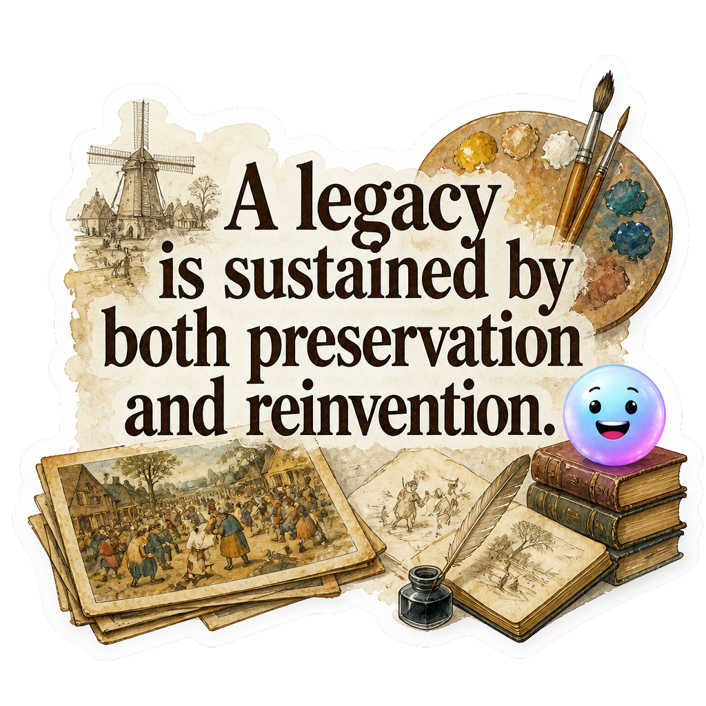 A legacy is sustained by both preservation and reinvention.