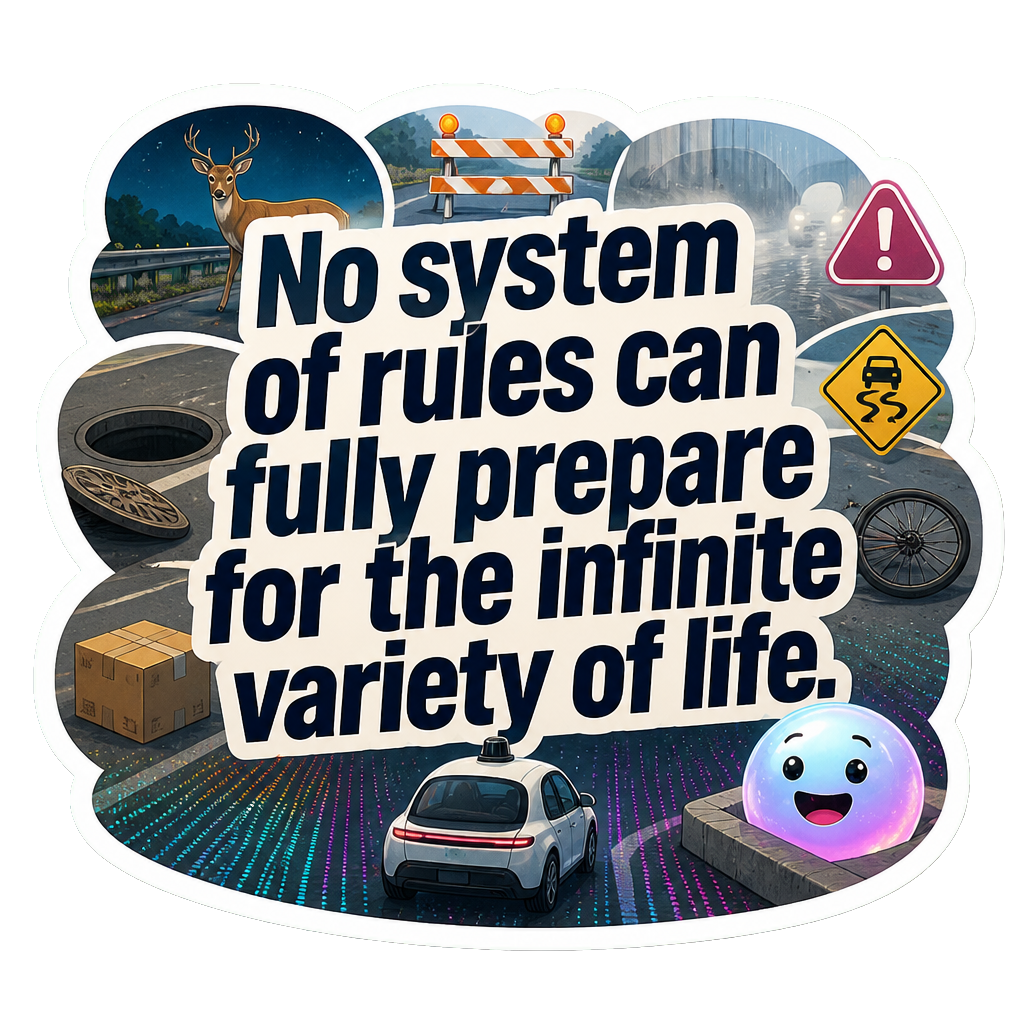 No system of rules can fully prepare for the infinite variety of life.