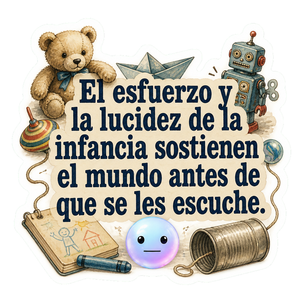 El esfuerzo y la lucidez de la infancia sostienen el mundo antes de que se les escuche.