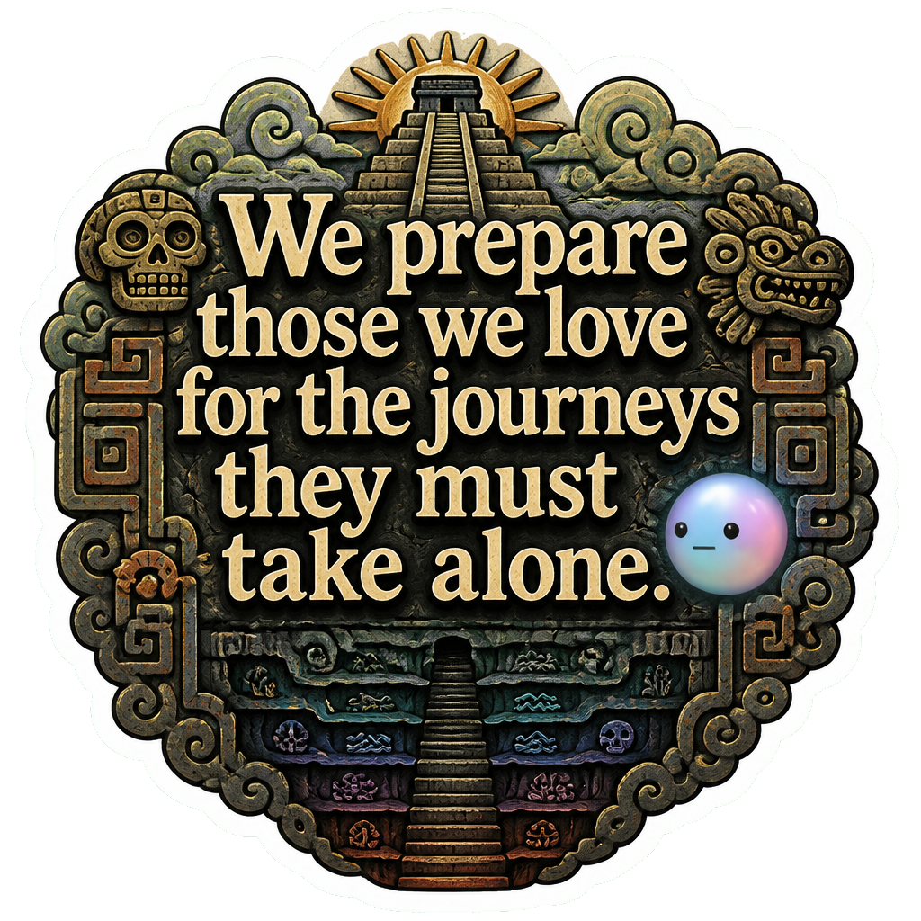 We prepare those we love for the journeys they must take alone.