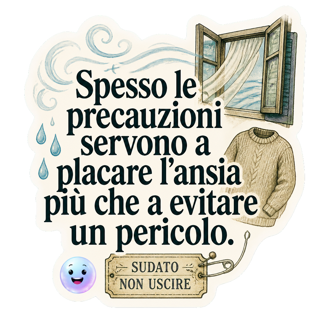 Spesso le precauzioni servono a placare l'ansia più che a evitare un pericolo.
