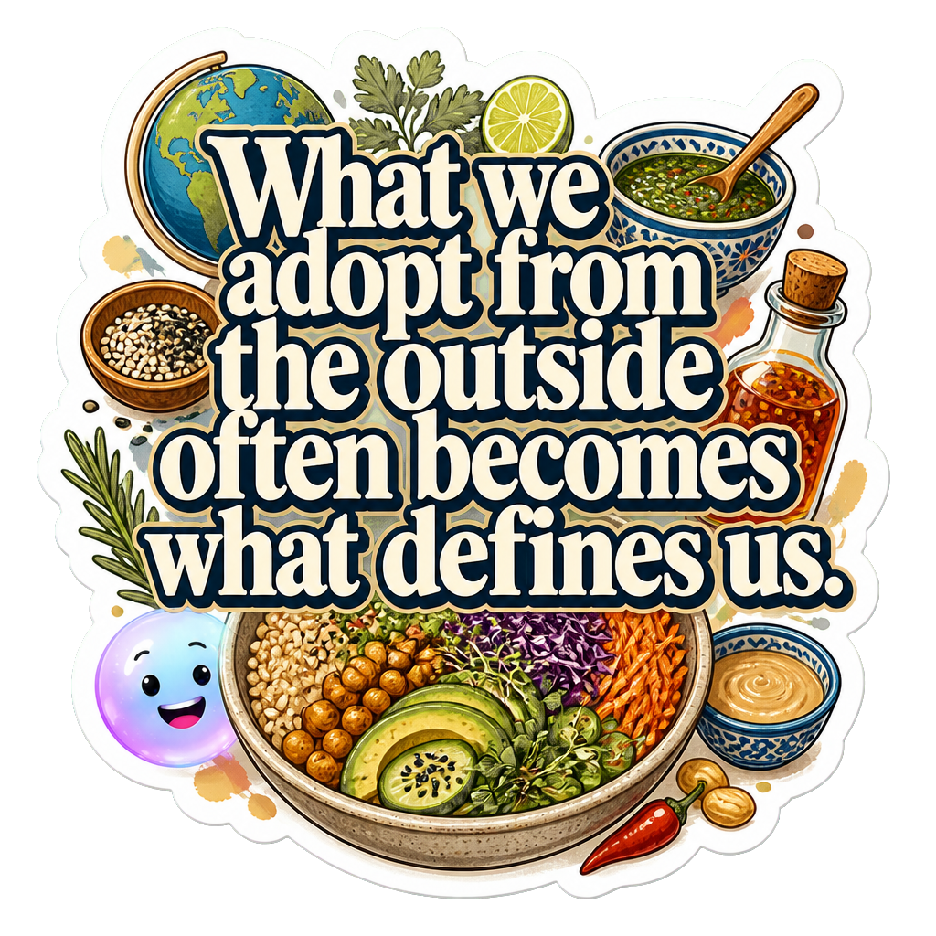 What we adopt from the outside often becomes what defines us.