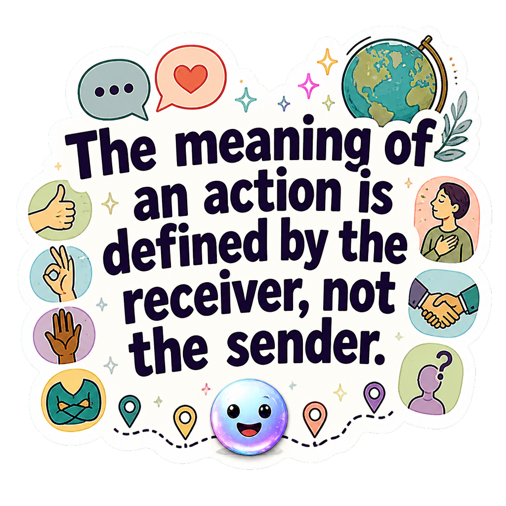 The meaning of an action is defined by the receiver, not the sender.