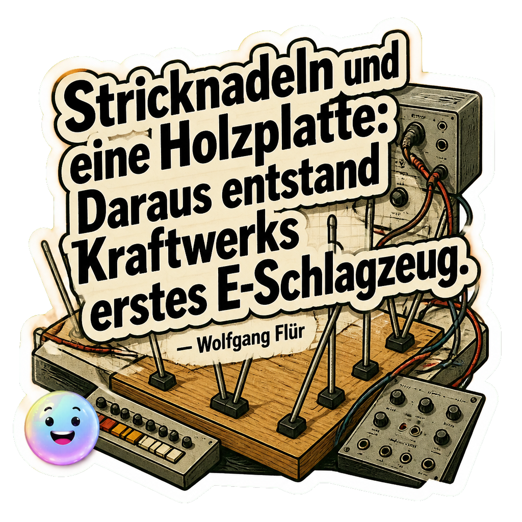 Stricknadeln und eine Holzplatte: Daraus entstand Kraftwerks erstes E-Schlagzeug.