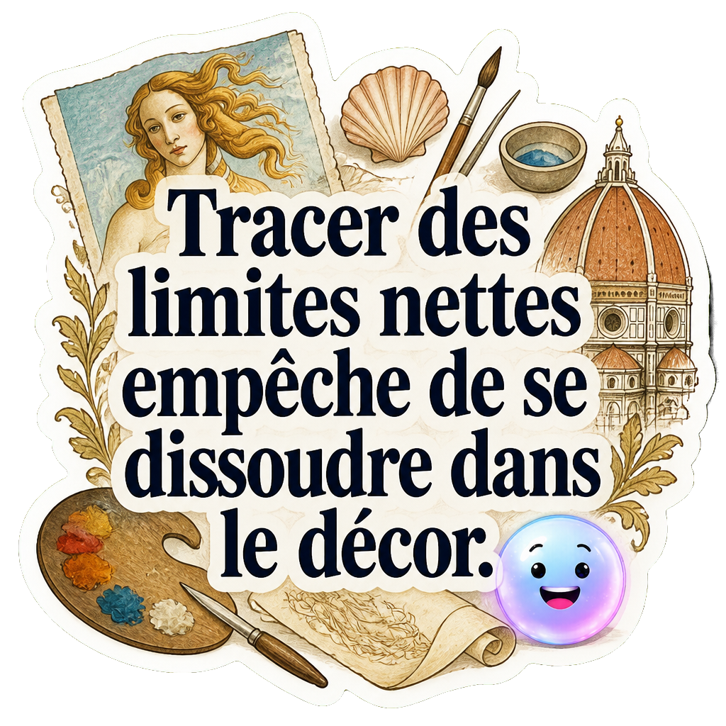 Tracer des limites nettes empêche de se dissoudre dans le décor.