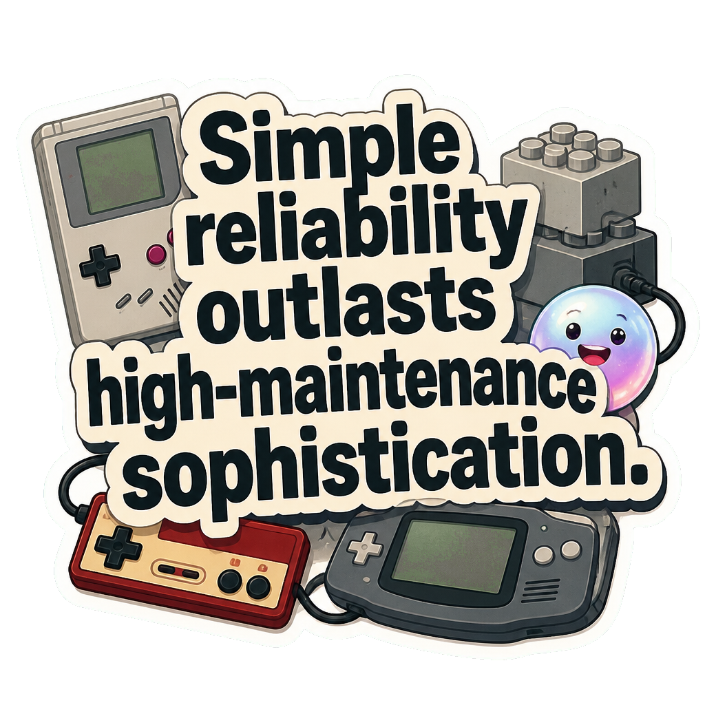 Simple reliability outlasts high-maintenance sophistication.