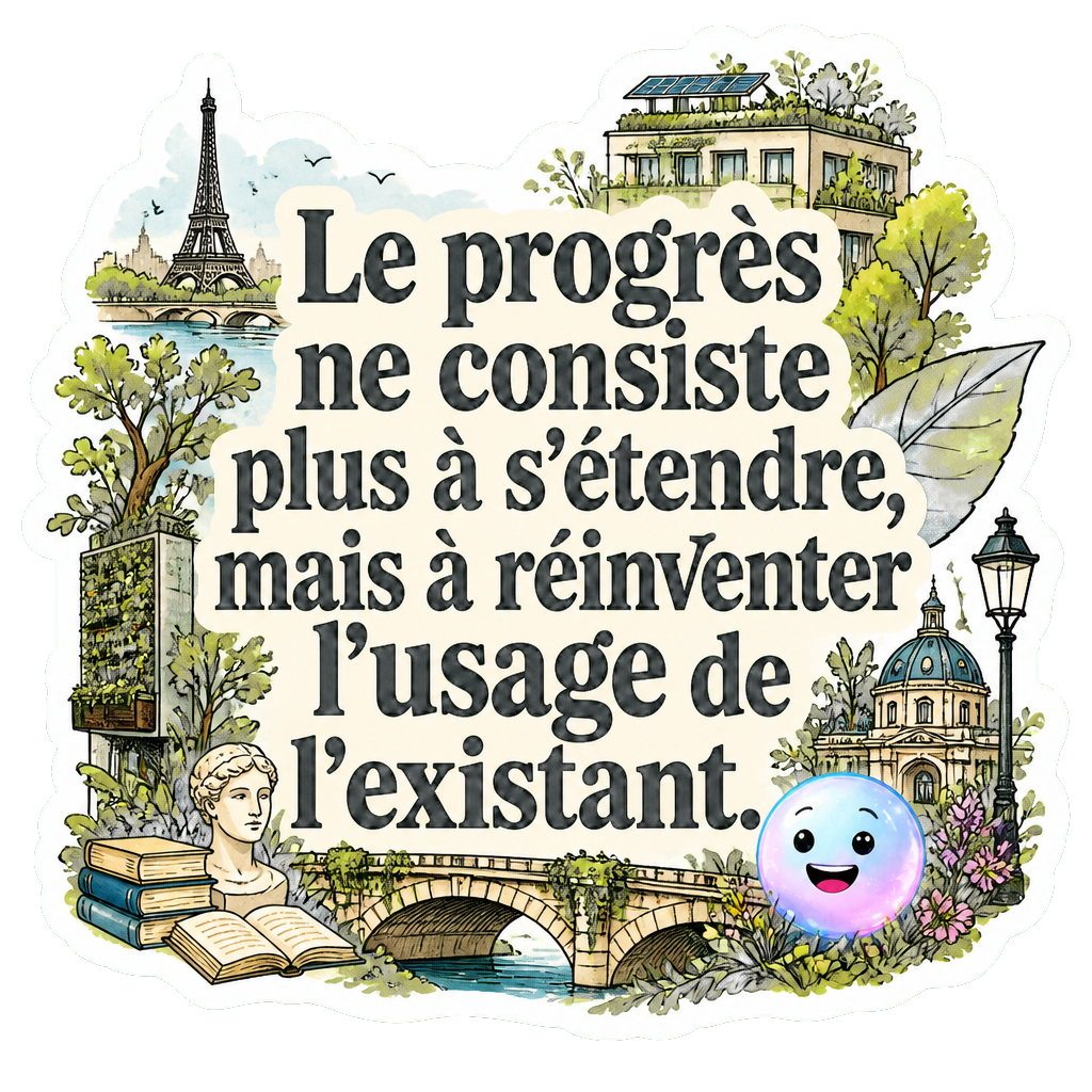 Le progrès ne consiste plus à s'étendre, mais à réinventer l'usage de l'existant.