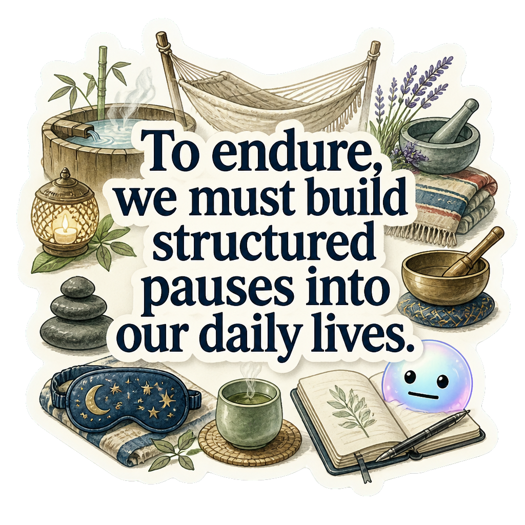 To endure, we must build structured pauses into our daily lives.