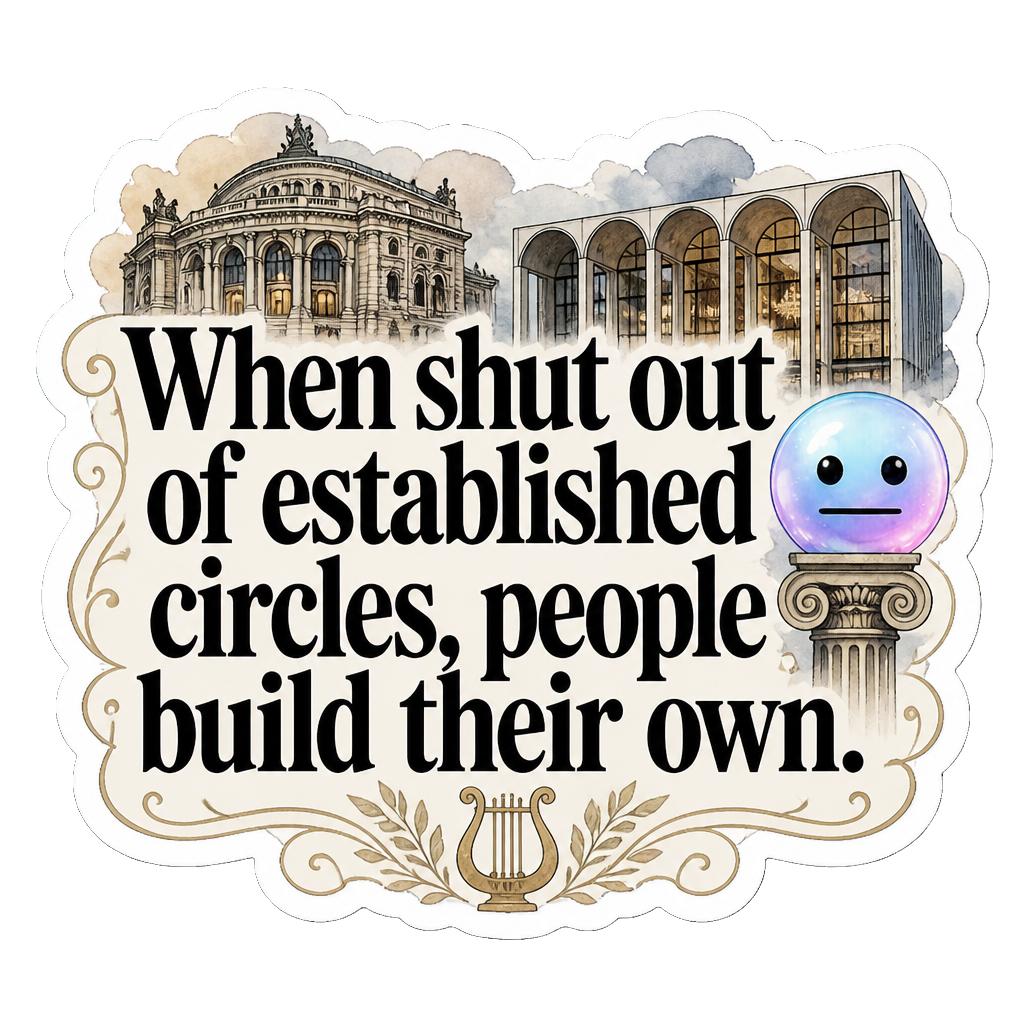 When shut out of established circles, people build their own.