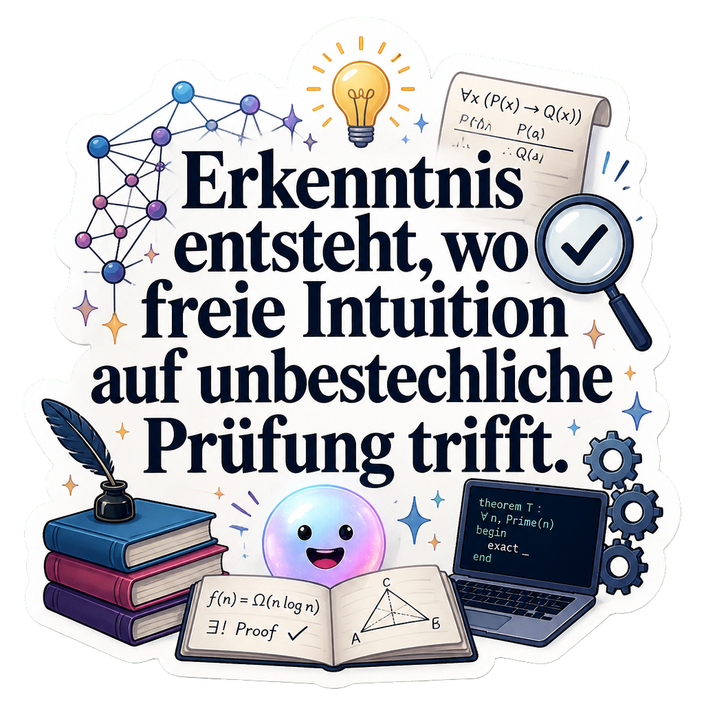 Erkenntnis entsteht, wo freie Intuition auf unbestechliche Prüfung trifft.