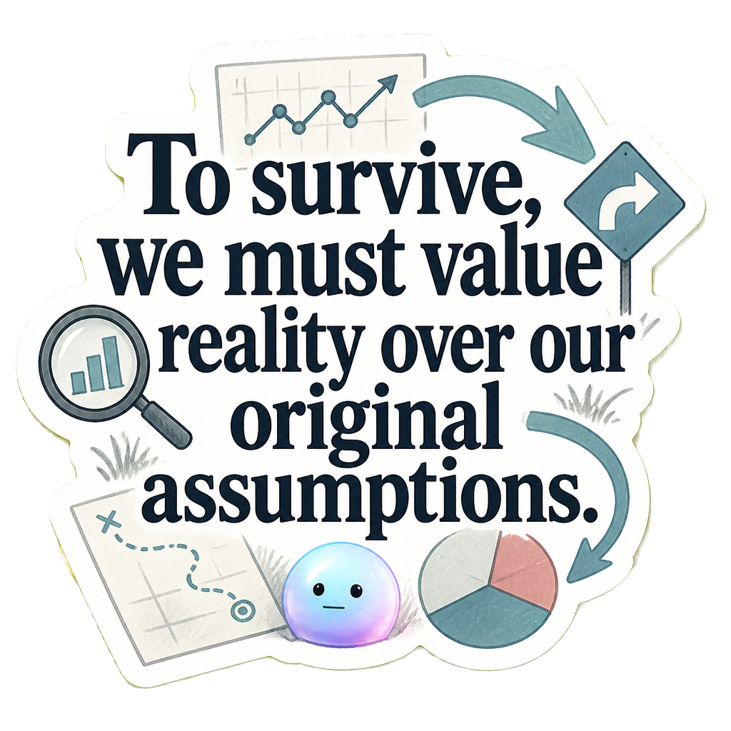 To survive, we must value reality over our original assumptions.