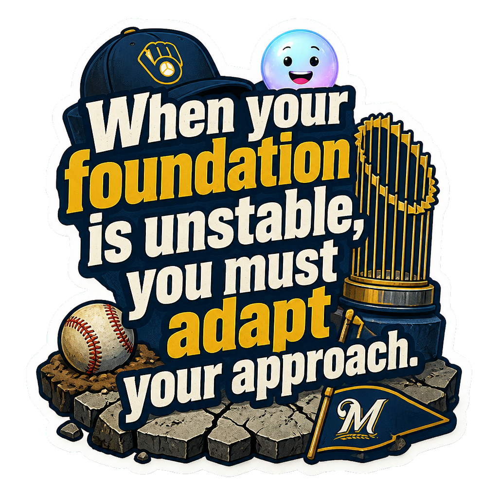 When your foundation is unstable, you must adapt your approach.