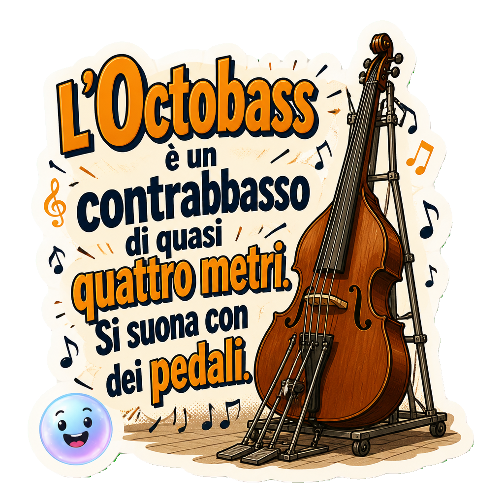 L'Octobass è un contrabbasso di quasi quattro metri. Si suona con dei pedali.