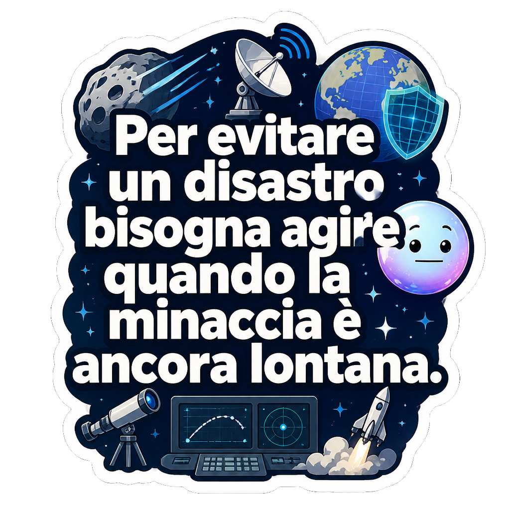 Per evitare un disastro bisogna agire quando la minaccia è ancora lontana.