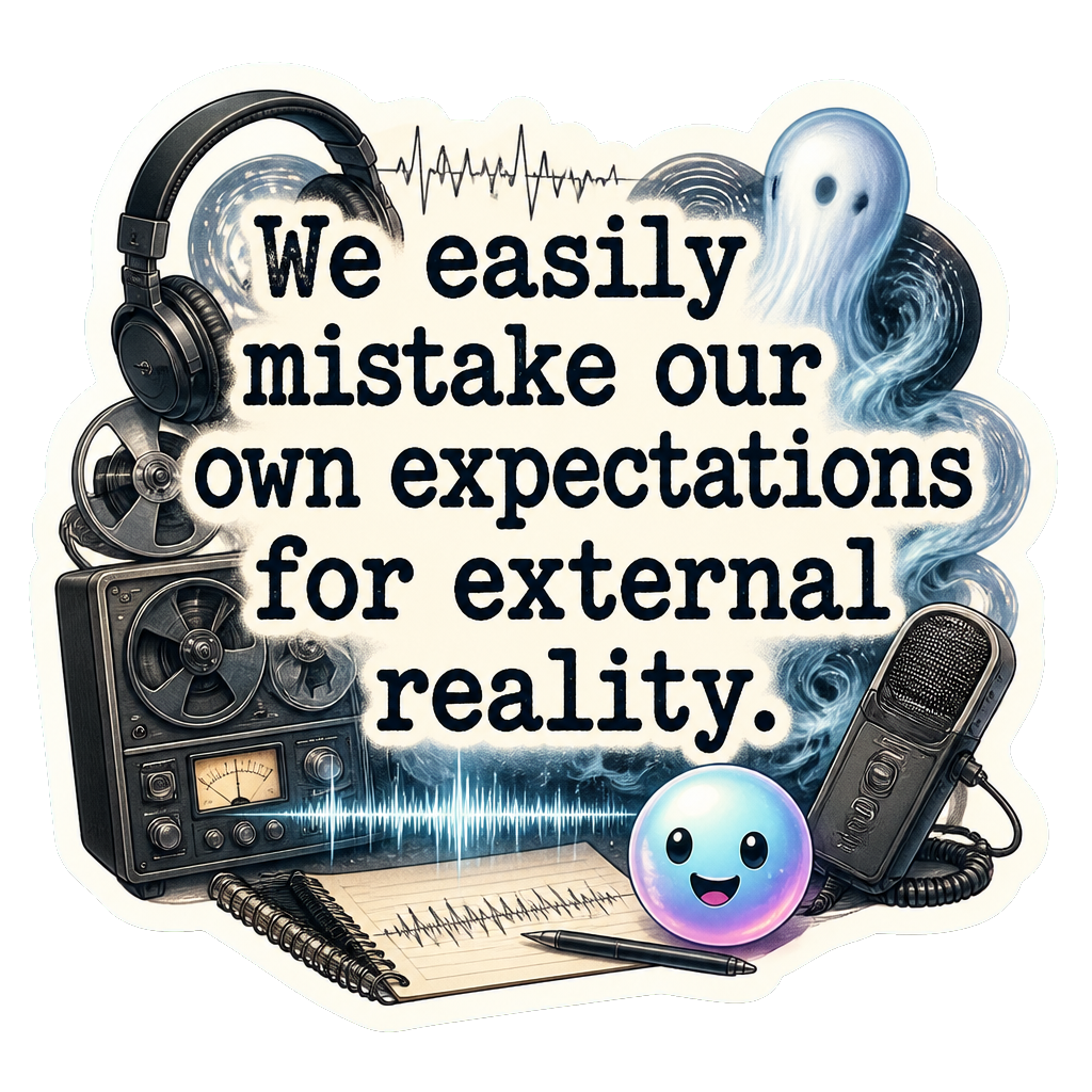 We easily mistake our own expectations for external reality.