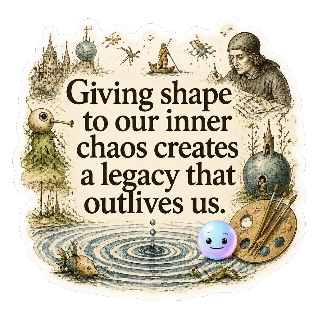 Giving shape to our inner chaos creates a legacy that outlives us.