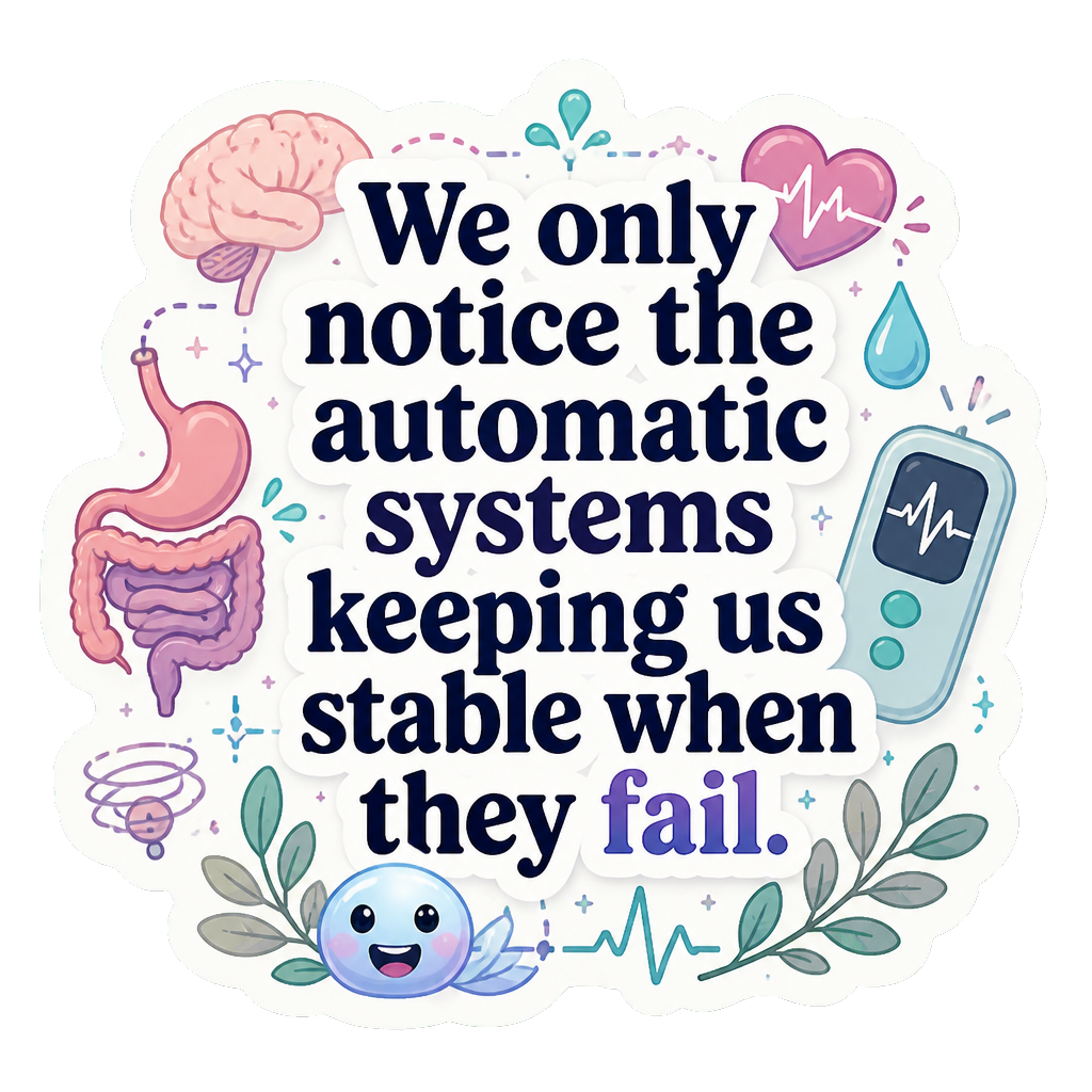 We only notice the automatic systems keeping us stable when they fail.