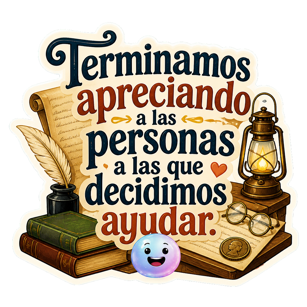 Terminamos apreciando a las personas a las que decidimos ayudar.