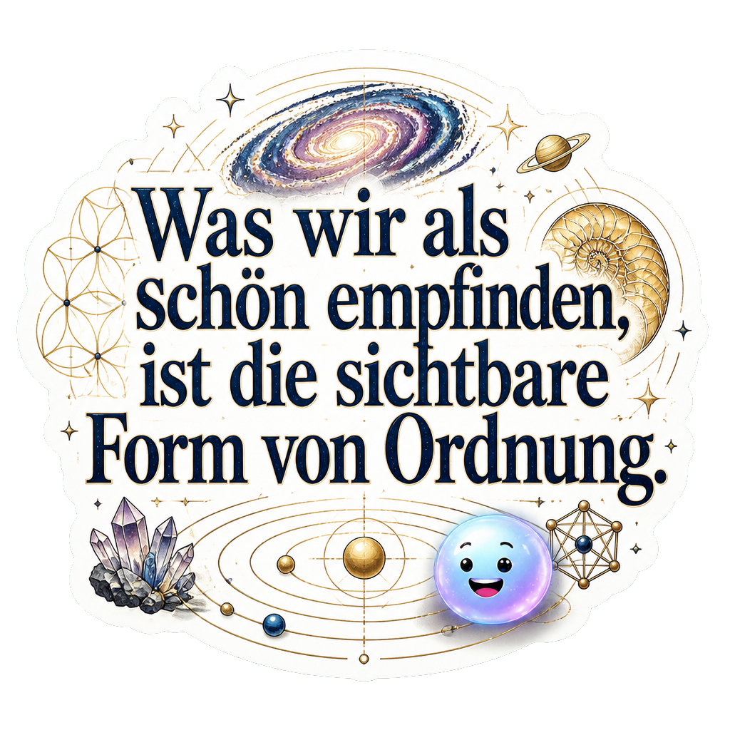 Was wir als schön empfinden, ist die sichtbare Form von Ordnung.