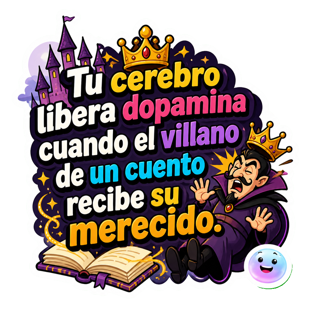 Tu cerebro libera dopamina cuando el villano de un cuento recibe su merecido.