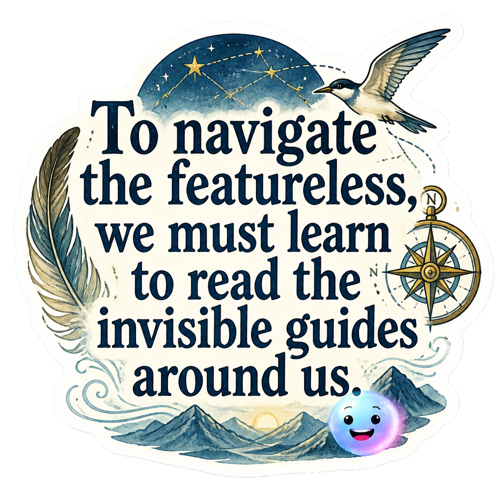 To navigate the featureless, we must learn to read the invisible guides around us.
