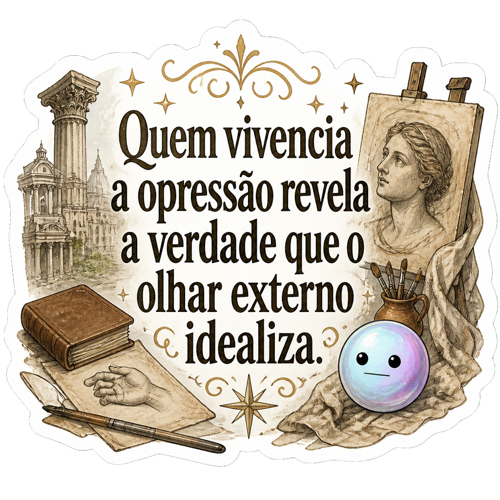 Quem vivencia a opressão revela a verdade que o olhar externo idealiza.