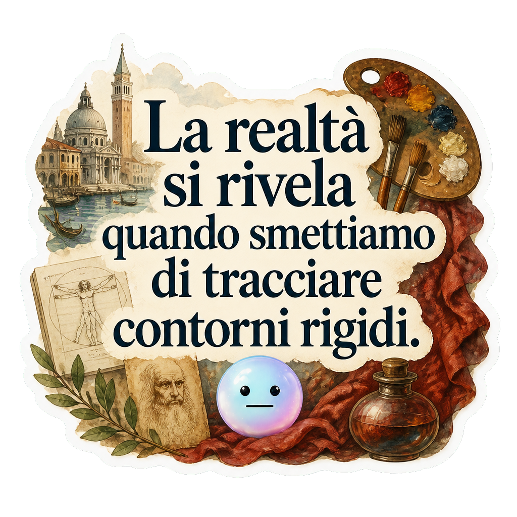 La realtà si rivela quando smettiamo di tracciare contorni rigidi.