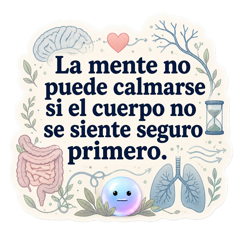 La mente no puede calmarse si el cuerpo no se siente seguro primero.