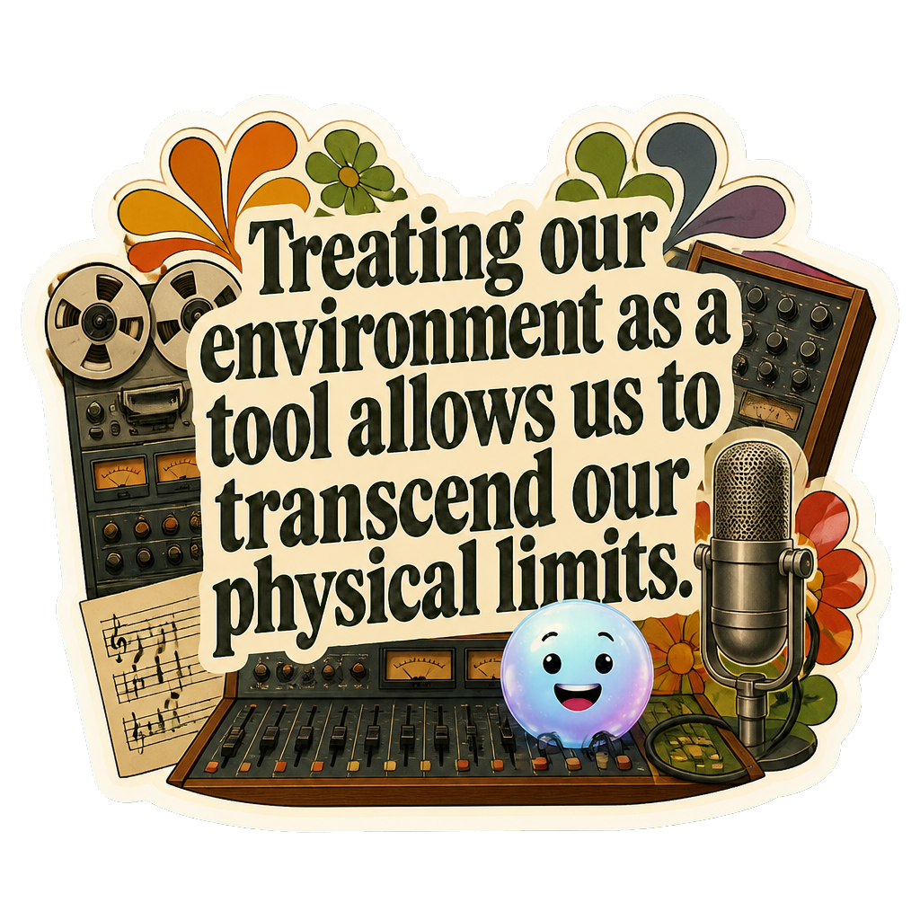 Treating our environment as a tool allows us to transcend our physical limits.