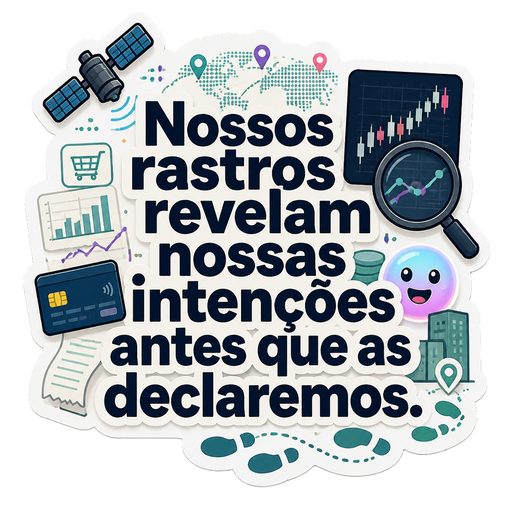 Nossos rastros revelam nossas intenções antes que as declaremos.