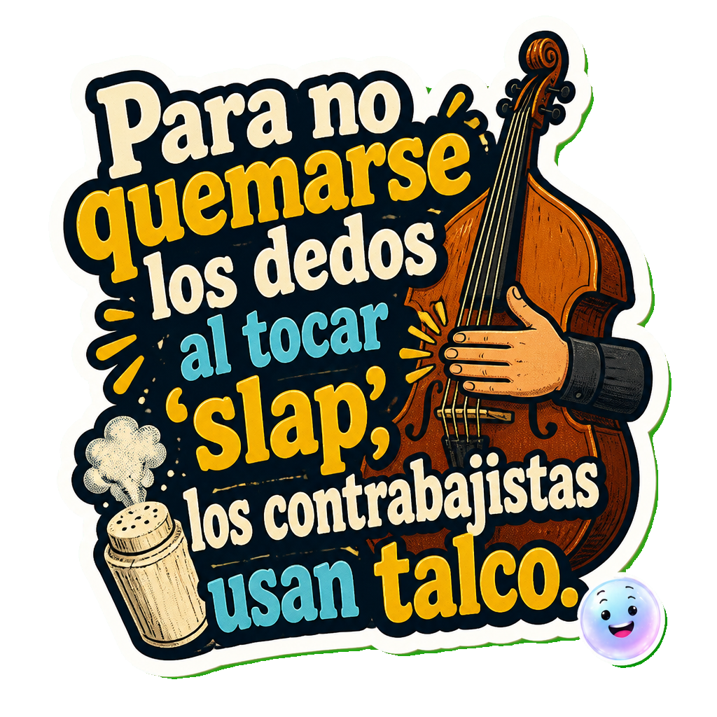 Para no quemarse los dedos al tocar 'slap', los contrabajistas usan talco.