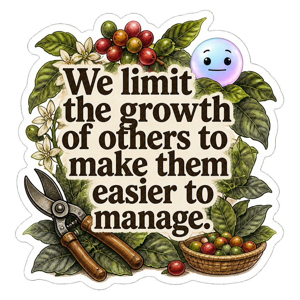 We limit the growth of others to make them easier to manage.
