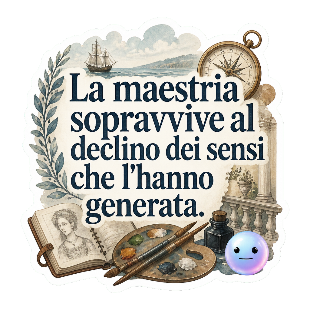 La maestria sopravvive al declino dei sensi che l'hanno generata.