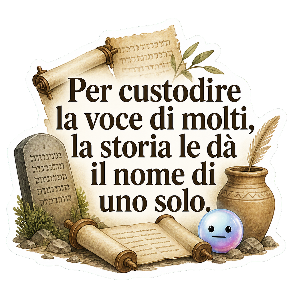 Per custodire la voce di molti, la storia le dà il nome di uno solo.