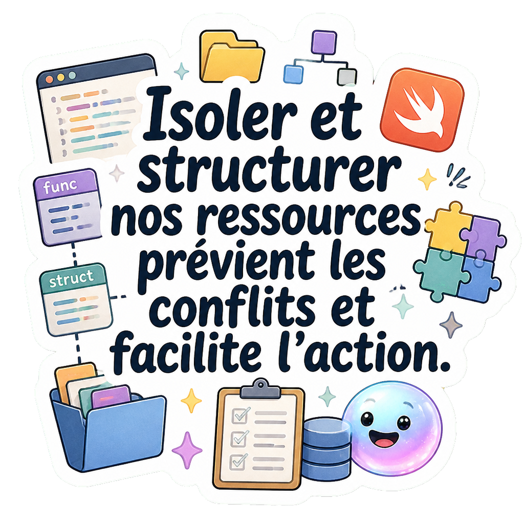 Isoler et structurer nos ressources prévient les conflits et facilite l'action.