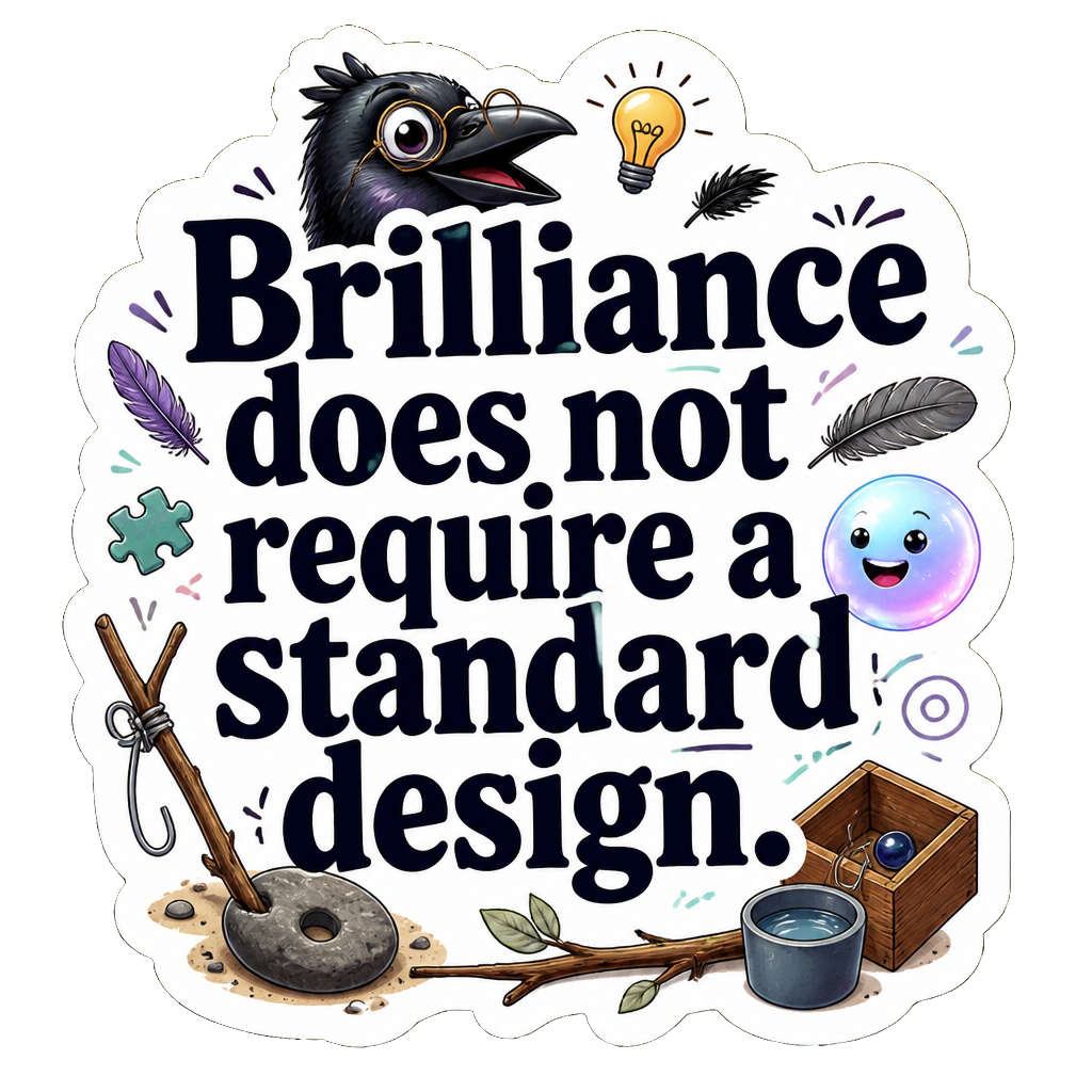 Brilliance does not require a standard design.