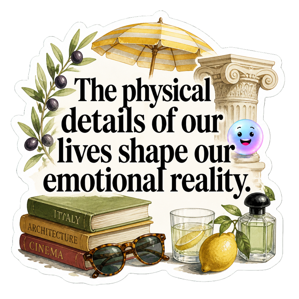 The physical details of our lives shape our emotional reality.