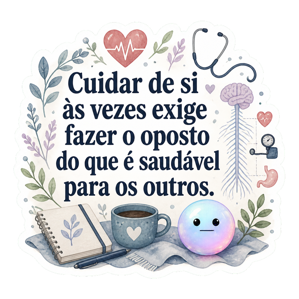 Cuidar de si às vezes exige fazer o oposto do que é saudável para os outros.