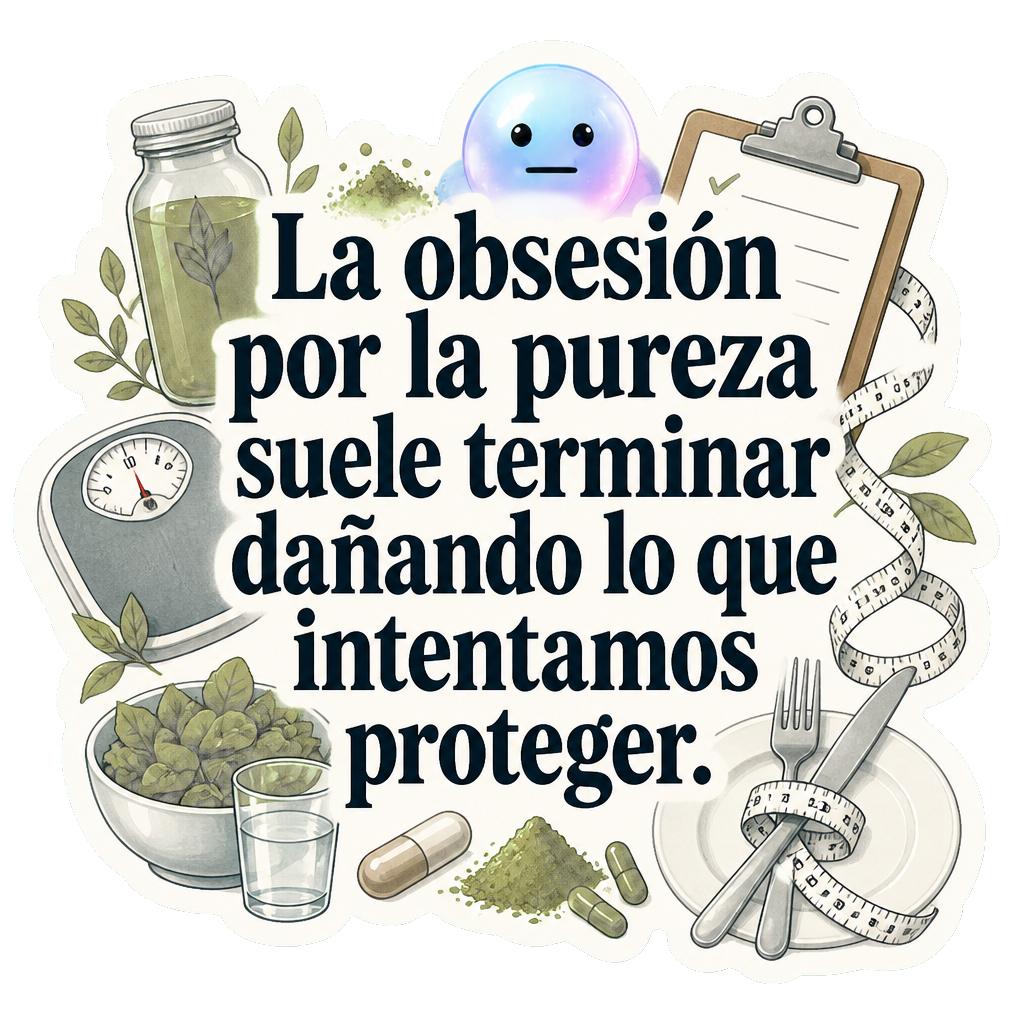 La obsesión por la pureza suele terminar dañando lo que intentamos proteger.