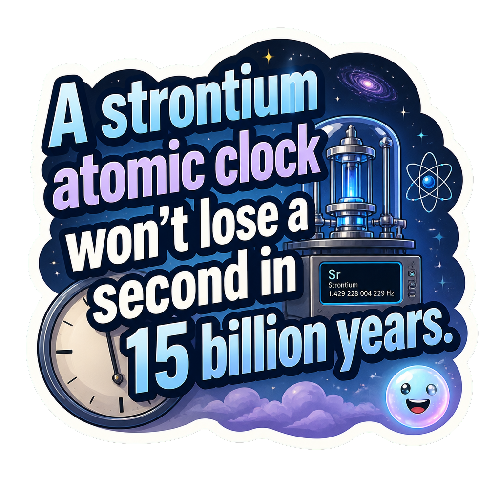 A strontium atomic clock won't lose a second in 15 billion years.