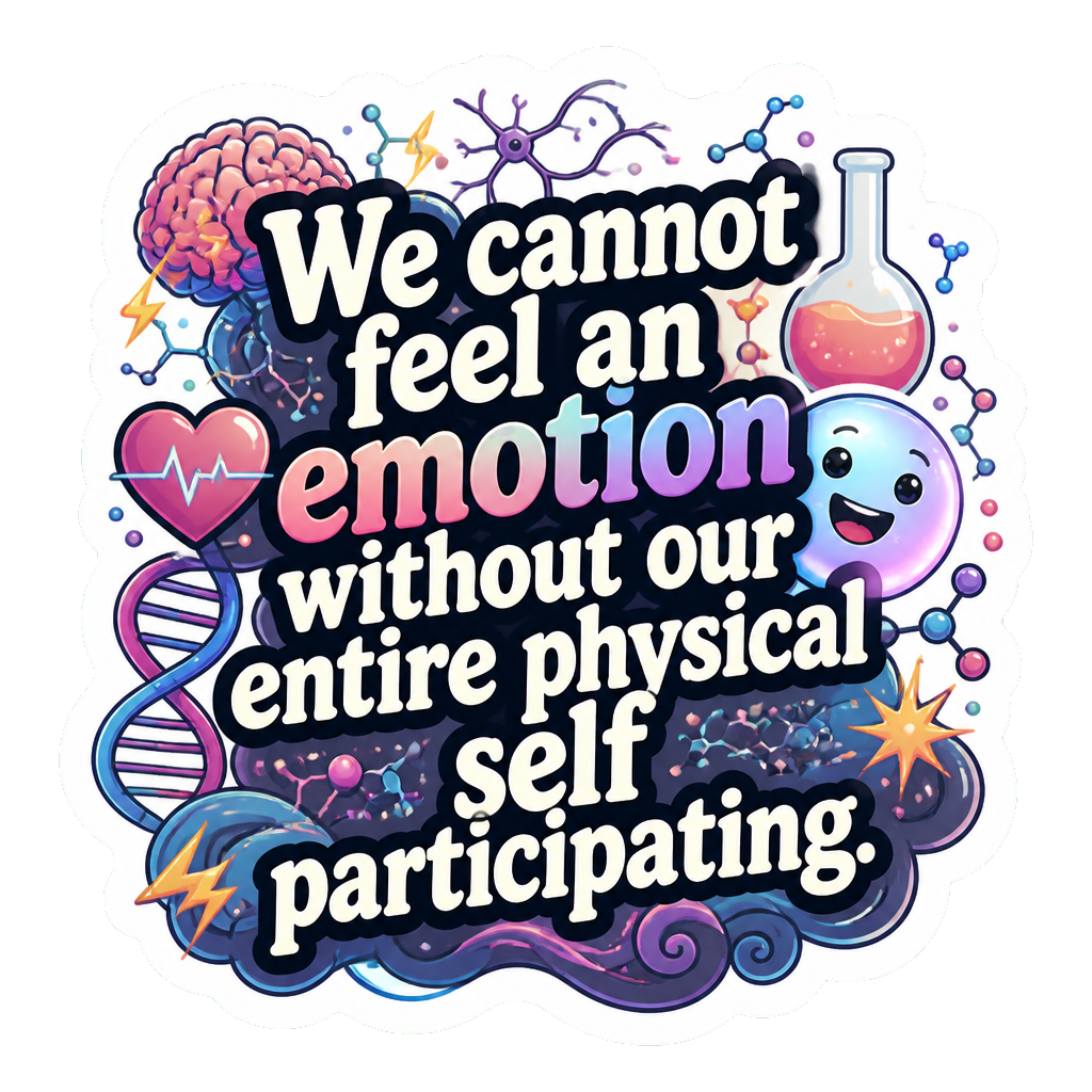 We cannot feel an emotion without our entire physical self participating.